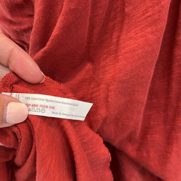 Free People Beach Cotton Dress Orange M - Picture 8 of 8